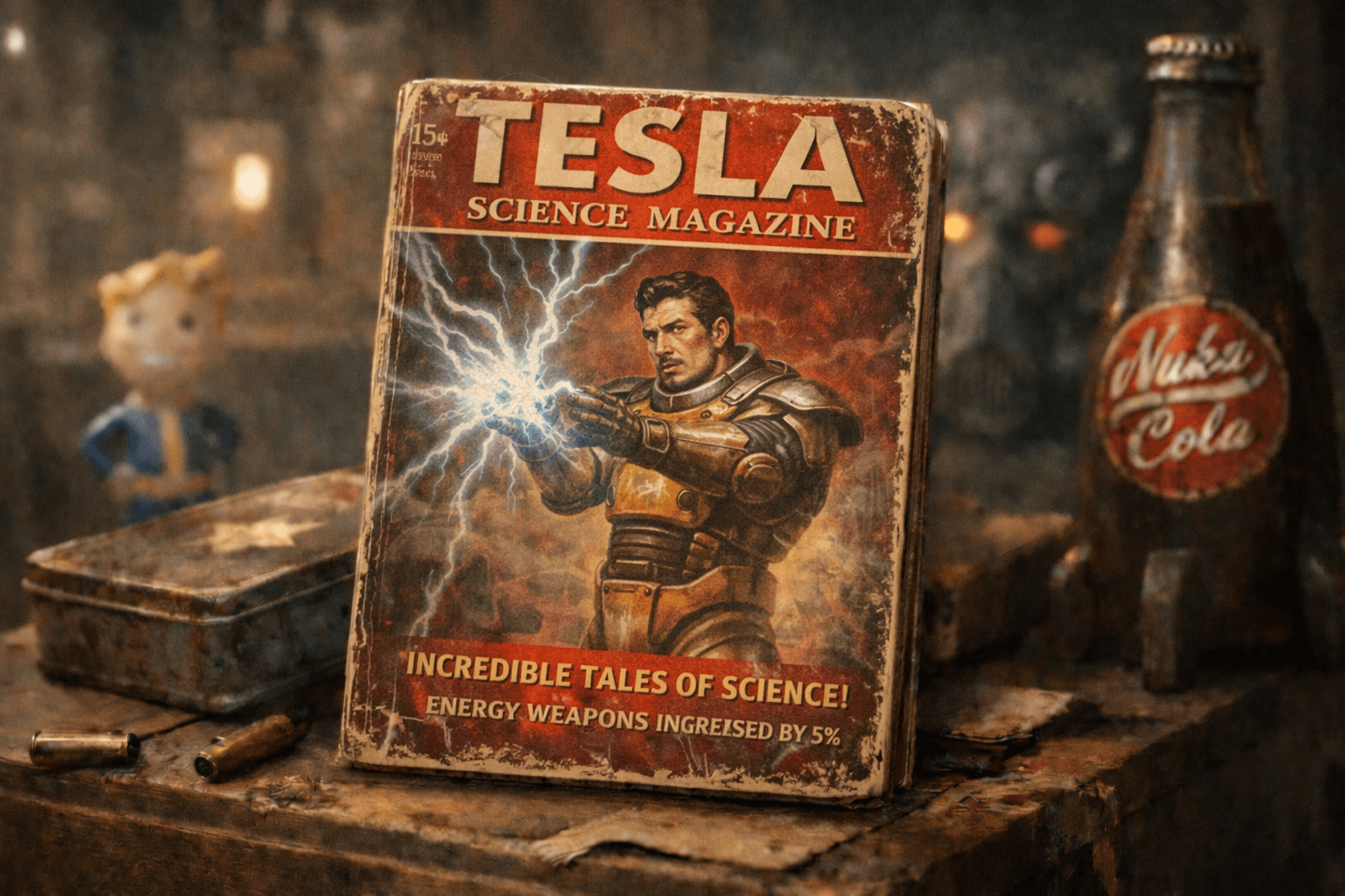 Tesla Science Magazine cover artwork